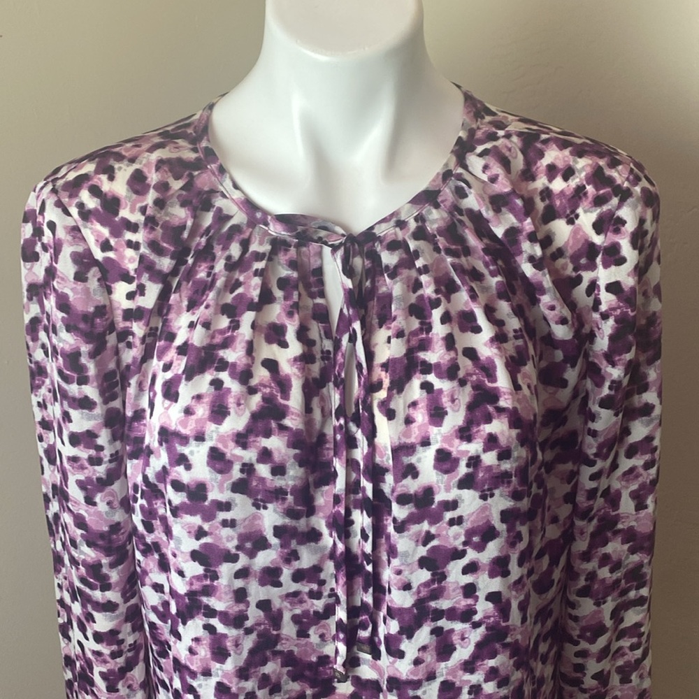 Purple Patterned Blouse - Picture 2 of 11